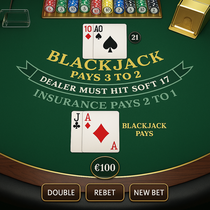 Wonaco - Blackjack Table Game - Classic 21 Card Game